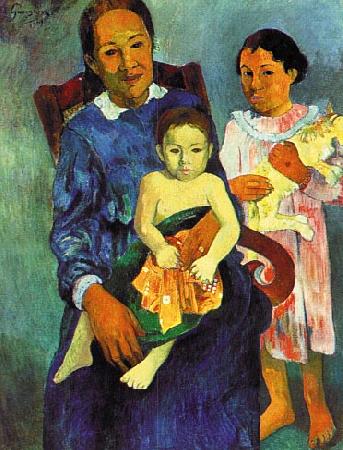 Paul Gauguin Tahitian Woman with Children 4 china oil painting image